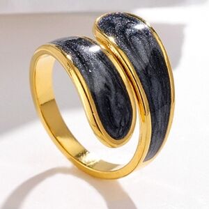 18k Gold plated stainless steel finger ring